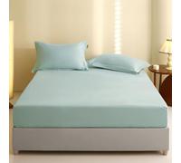 ZCXRYFL Fin- Drap Housse Coton Jersey Housse De Matelas Bonnet Jusqu’à 30 Cm, Linge De Lit 1~2 Personnes, Facile D’Entretien, Toute Saison, Lavable, RéSistant à L’Usure(90x200+20cm,Green)