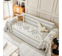 ZCXRYFL Housse De Canapé d'angle 1/2/3/4 Places Serviette De Canapé Chenille Chat Rebelle Jeté De Canapé RevêTement De Canapé Polyvalente Couverture De Canapé, Quatre Saisons(180X460cm,Black)