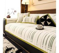 ZCXRYFL Housse De Canapé d'angle en Chenille 4 3 2 1 Places Housse De Coussin De SièGe De Canapé Couverture De Canapé en Forme De L Cuir/Bois Couvre Protege De Assise Canapé (120X160cm,Green)