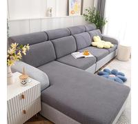 ZCXRYFL Housse De Canapé Jacquard 1 2 3 4 Places Couvre De Coussin De SièGe De Canapé Protege De Dossier/Assise De Canapé, Fixation par Bande éLastique(Chaise Cover: L: 145-180cm- W: 85-115cm,Grey)