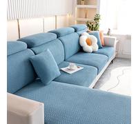 ZCXRYFL Housse De Coussin De Canapé D Angle- Housses De Coussin De Dossier SièGe De Canapé Extensible 3 4 2 1 Places Couvre Protege De Assise Canapé Et Chaise(Back Cover L: 80-110cm, W: 35-55cm,Blue)