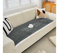ZCXRYFL Housse De Coussin De SièGe De Canapé éPaisses 2 3 4 1 Places Couvre Protege De Assise Canapé en Peluche Couverture De Coussin De Canapé AntidéRapante pour Le Salon(70X210cm,Grey)