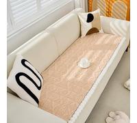 ZCXRYFL Housse De Coussin De SièGe De Canapé éPaisses 2 3 4 1 Places Couvre Protege De Assise Canapé en Peluche Couverture De Coussin De Canapé AntidéRapante pour Le Salon(70X70cm,Beige)