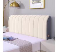 ZCXRYFL Housse de tête de lit en Velours Housses de tête de lit Extensible Tout Compris Couvre Tete De Lit Couverture De Protection Antipoussière pour Lit Cuir/Bois/Rembourré/Tissu(100x65cm,Beige3)