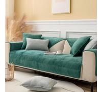 ZCXRYFL Housses De Canapé Relax avec/sans Accoudoir Couverture De Canapé d'angle MagnéTique 4 3 2 1 Places Couvre Protege Canapé en Peluche Housse De Canapé Angle AntidéRapante(70X150cm,Green)