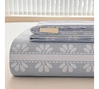 ZCXRYFL Lavable Mince Draps- Drap Plat en Coton Doux pour Lit 1~2 Personnes Linge De Lit pour Chambre Et HôTel Couverture DéCorative pour Matelas, LéGer Respirant(150x230cm,Grey)