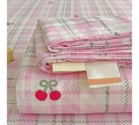 ZCXRYFL LéGèRe Drap Plat Draps en Coton Doux Literie De Lit pour 1~2 Personnes Couverture DéCorative pour Matelas Linge De Lit Respirable, pour Toutes Les Saisons, Lavable(230x250cm,Pink 2)