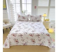 ZCXRYFL Linge De Lit 1~2 Personnes Draps Doux Et LéGers 100% Coton Drap Housse, Respirant, Facile d'entretien, Style Pastoral, Convient à Toutes Les Saisons(200x230cm,Q)
