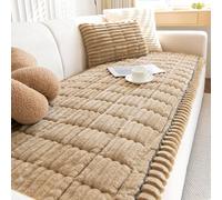 ZCXRYFL Nouvelles Housse De Canapé éPaisses 2 3 4 1 Places Couvre Protege De Assise Canapé en Velours CôTelé Couverture De Coussin De SièGe De Canapé AntidéRapante pour Le Salon(60X210cm,Coffee)