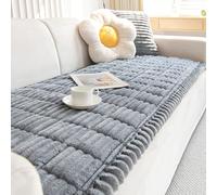 ZCXRYFL Nouvelles Housse De Canapé éPaisses 2 3 4 1 Places Couvre Protege De Assise Canapé en Velours CôTelé Couverture De Coussin De SièGe De Canapé AntidéRapante pour Le Salon(90X90cm,Grey)
