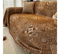 ZCXRYFL Plaids Jeté De Canapé Vintage Housse De Canapé en Chenille Couverture De Canapé Toutes Saisons pour CanapéS 1 2 3 4 Places Serviette De Canapé d'angle pour Pause DéJeuner(230X230cm,A)