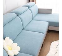 ZCXRYFL Universelle Housse Coussin Canapé Housses De Dossier Protection Assise Canapé Couvre De Remplacement pour Coussin Individuel, Fixation par Bande éLastique(L: 160-190cm- W: 75-95cm,Blue)