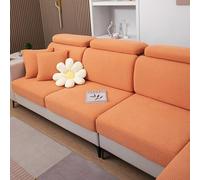 ZCXRYFL Universelle Housse Coussin Canapé Housses De Dossier Protection Assise Canapé Couvre De Remplacement pour Coussin Individuel, Fixation par Bande éLastique(L: 95-135cm- W: 65-95cm,Orange)