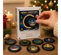 ZcxTry Coffret Musical pour Réfrigérateur Vinyle Magnétique De Noël