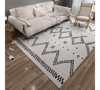 ZcxTry Tapis Chauffant Électrique en Graphène, Tapis Chauffant Moelleux, Tapis Chauffant pour Réchauffer Les Pieds, Tapis Chauffant sous Le Bureau, avec Thermostat Et Minuterie,03,31.50x47.24in