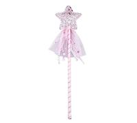 ZCYKJ Baguette de princesse, baguette de fée de Noël, baguettes mignonnes pour costume d'étoile, accessoires de fée, bâtons pour anniversaire, fête de mariage, cosplay, jouets de jeu de rôle (rose)