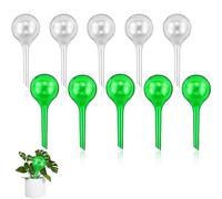 ZCYKJ Lot de 10 bulbes d'arrosage automatique de 5 cm pour plantes d'intérieur et d'extérieur (vert et transparent)