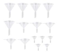 ZCYKJ Lot de 15 petits entonnoirs en plastique transparent pour le classement de bouteilles, huiles essentielles, parfum, bouteilles de laboratoire, produits chimiques de laboratoire scientifique, épi