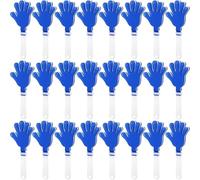 ZCYSRLQIN Lot de 100 Clappers en plastique de 19,1 cm - Pour fête, anniversaire, récompenses en salle de classe, événements sportifs - Bleu et blanc