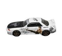 ZCYYUE Modèles réduits Modèle de Voiture de Sport en Alliage 1:64 Bruce Lee Skyline 3e génération R32 adapté à la Nissan GTR Simulation de coupé