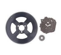 ZCZDHNA 25H Chain Sprocket Kit | 15T Front & 80T Rear Sprocket Set with 146 Link Drive Chain | Grade Steel for 47CC 49CC Mini Motorcycle/ATV/Off - Road Vehicle | High Toughness &