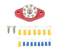 ZCZDHNA Bornier de jonction de Distribution 16, bornier 1/4 Pouces M6, Poteau de jonction de Batterie pour Voitures, Camping-Cars, Bateaux, camions