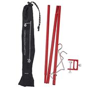 ZCZDHNA Folding Lamp Pole Stand | Aluminum Alloy Lightweight & Portable | Dual Hook Design for Camping Lanterns/Outdoor Lights/Photography | Adjustable Base, No Tools Assembly