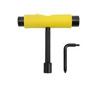ZCZDHNA Outil de Skateboard Clé 3 en 1 en Forme de T et en Forme de L | Entretien de la Plaque coulissante pour Skateboards/longboards | Ajustez Les écrous et Les vis pour Une Conduite en (Yellow)