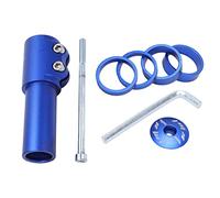 ZCZDHNA Ride Stem Riser 30mm | Aluminum Alloy Handlebar Riser for Mountain Ride/Road Vehicle | Adjustable Height 25.4mm 28.6mm 31.8mm | 4 Washers Included (Blue)