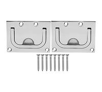 ZCZDHNA Stainless Steel Boat Hatch Pull | 2PCS Marine Hardware Locker Ring | Mark - Proof Deck Cover Handle/Hatch Handle/Boat Hardware | Mirror Polished Finish