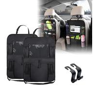 ZCZMAD Organisateur Voiture Enfant pour VW Golf 7 R, Protections Dossier de siège Voiture, Anti Tapis Kick, avec 2 Crochets,B-2PCS