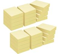 ZCZN 38 x 51 mm Notes autocollantes jaunes, 100 feuilles/bloc, petite taille, 24 blocs-notes