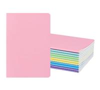 ZCZN A5 Cahiers Lignés Couverture Couleur, 12 Blocs / 60 pages par Bloc,6 Couleurs Pastel Bloc-Notes à Couverture Souple, Convient pour Bureau École, Études, Prise de Notes