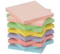 ZCZN Feuillets Autocollants 12 Blocs Notes de 6 couleurs vive, 76 X 76 mm Lot de 12 blocs/60 feuillets/Pad, Sticky adhèrent est plus 12 Pack - Notes Sticky 720 Feuillets-Couleur Macarons