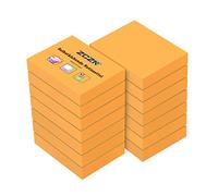 ZCZN Feuillets autocollants 1400 Feuillets, stickies notes de 51 * 38mm,100 Feuillets par Blocs Notes Autocollantes Convient aux Mémos, Messages, Rappele - Orange