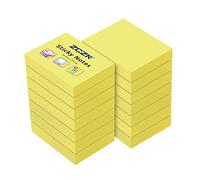 ZCZN Feuillets autocollants 1400 Feuillets, stickies notes de 51 * 38mm,100 Feuillets par Blocs Notes Autocollantes Convient aux Mémos, Messages, Rappele - Jaune