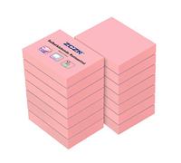ZCZN Feuillets Autocollants 1400 Feuillets, Stickies Notes de 51 * 38mm,100 Feuillets par Blocs Notes Autocollantes Convient aux Mémos, Messages, Rappele - Rose