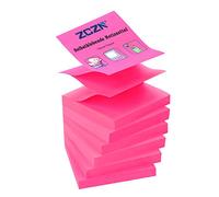 ZCZN Z-Notes, 6 Blocs Autocollants de 76 x 76 mm, 80 Feuilles par Bloc - 480 Feuilles Adhésives - Fuchsia