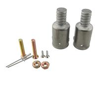 ZCZQC Lot de 2 connecteurs filetés américains en alliage d'aluminium de 25 mm, tiges en fer, tiges en aluminium, tiges en bois, vis à clous pour réparation de poteaux télescopiques, manches de balai,