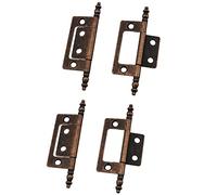 ZCZQC Lot de 4 charnières en laiton antique sans mortaise pour armoire, porte de placard, matériel de reproduction de meubles, 8,3 x 2,4 cm