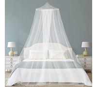 ZD Trading 2581689 Moustiquaire de lit, Grand Lits Simples et Doubles,Ciel Lit Adulte Enfant,Moustiquaire Ciel D'installation Rapide Facile,Convient à Tous Les Lits(Blanc), Taille unique