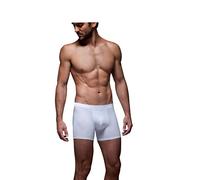 ZD ZERO DEFECTS Boxer en coton biologique respirant - Blanc/gris plomb - Tailles disponibles du 44 au 64, blanc, Large-X-Large