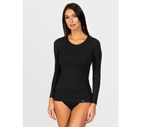 zd ZERO DEFECTS Maillot de corps 'Artemisa Long-sleeve top soy fiber' noir, Taille XL