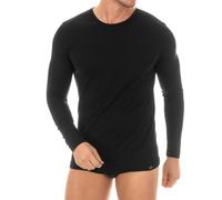 zd ZERO DEFECTS Maillot de corps 'Long-Sleeved T-Shirt Egyptian Cotton' noir, Taille XXL-XXXL