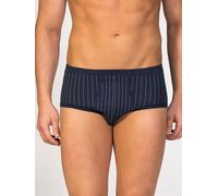 zd ZERO DEFECTS Slip 'Senior Prinstriped Fly Front Brief' bleu marine, Taille XL