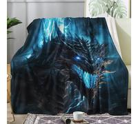 ZDABAOEC Plaid Polaire, Motif Dragon, Couverture Lit 2 Personnes, Jete de Canape Grande Taille 230x270, Couvertures et Plaids Flanelle Ultra Doux