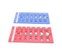 ZDAGELD 28 Vérificateur de Filetage D'écrou et de Boulon, Identifiant de Filetage de Recherche de Taille de Boulon pour Mesurer le Bleu et le Rouge avec un Usinage CNC Précis, Idéal