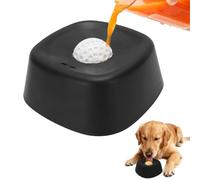ZDAGELD Bol à Lécher Amovible pour Chien avec Base Antidérapante, Conception Multifonctionnelle à Alimentation Lente, Plat d'alimentation Liquide Durable, Plaque à Lécher (Noir avec Boule roulante
