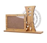 ZDAGELD Cadre Photo avec Calendrier Perpétuel, Affichage de Photos de Famille, Décoration de Bureau, Insert Photo Personnalisable, Placement Multifonctionnel, Cadre Cadeau (Grande Roue)