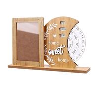 ZDAGELD Cadre Photo avec Calendrier Perpétuel, Affichage de Photos de Famille, Décoration de Bureau, Insert Photo Personnalisable, Placement Multifonctionnel, Cadre Cadeau (Lune)